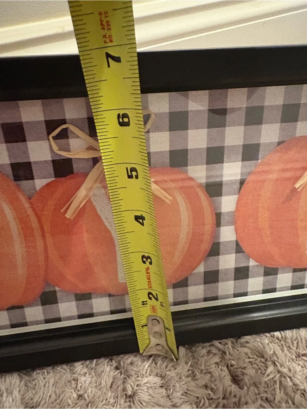Kirklands Orange Pumpkin Happy Fall Plaque